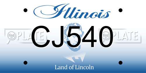 CJ540 Illinois License Plate