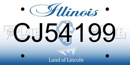 CJ54199 Illinois License Plate