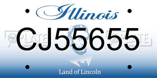 CJ55655 Illinois License Plate