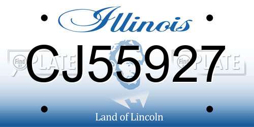 CJ55927 Illinois License Plate