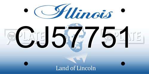 CJ57751 Illinois License Plate