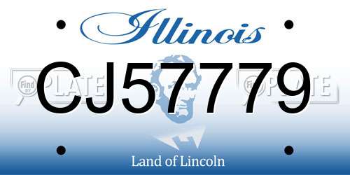 CJ57779 Illinois License Plate