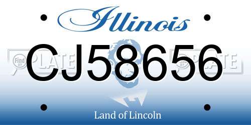CJ58656 Illinois License Plate