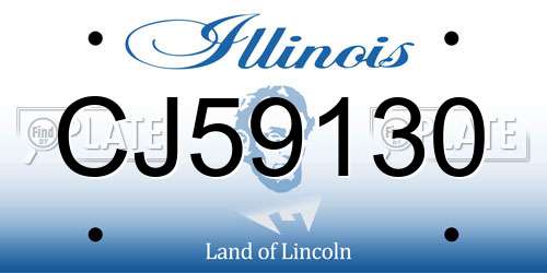 CJ59130 Illinois License Plate