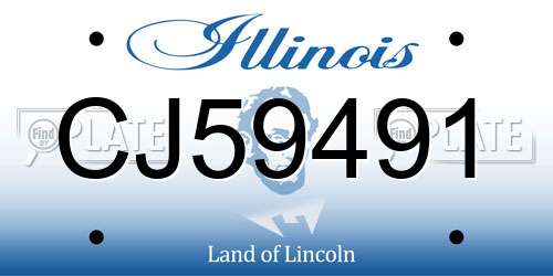 CJ59491 Illinois License Plate