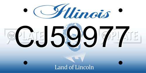 CJ59977 Illinois License Plate