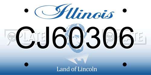 CJ60306 Illinois License Plate