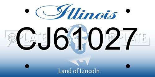 CJ61027 Illinois License Plate