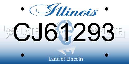 CJ61293 Illinois License Plate