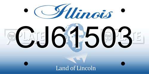 CJ61503 Illinois License Plate