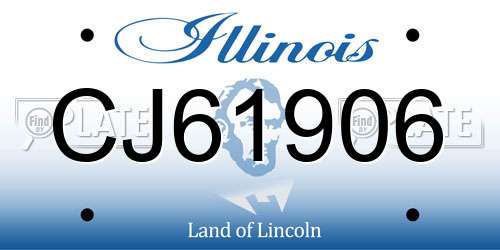 CJ61906 Illinois License Plate
