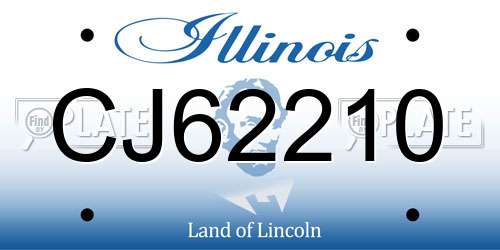 CJ62210 Illinois License Plate