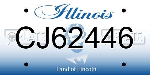 CJ62446 Illinois License Plate