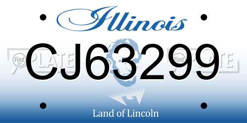 CJ63299 Illinois License Plate