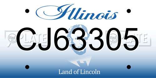 CJ63305 Illinois License Plate