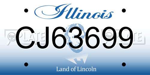 CJ63699 Illinois License Plate