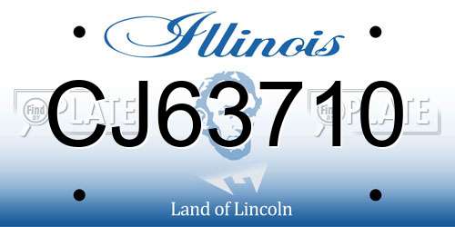 CJ63710 Illinois License Plate