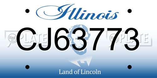 CJ63773 Illinois License Plate