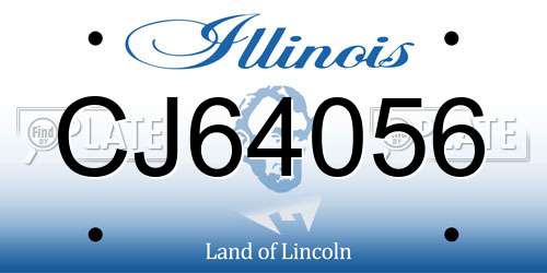 CJ64056 Illinois License Plate