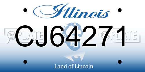 CJ64271 Illinois License Plate