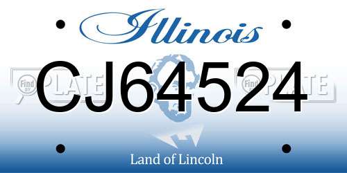 CJ64524 Illinois License Plate