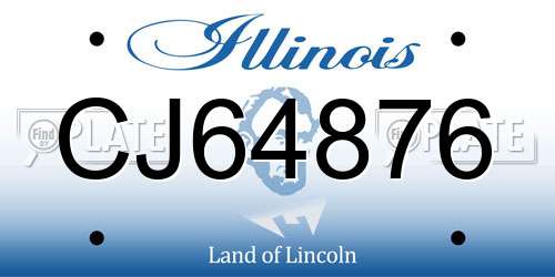 CJ64876 Illinois License Plate