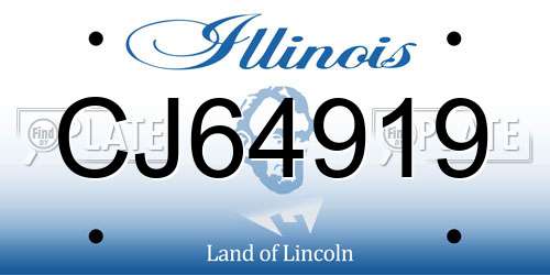 CJ64919 Illinois License Plate