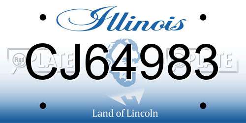 CJ64983 Illinois License Plate
