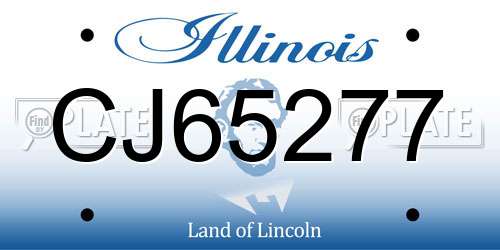 CJ65277 Illinois License Plate
