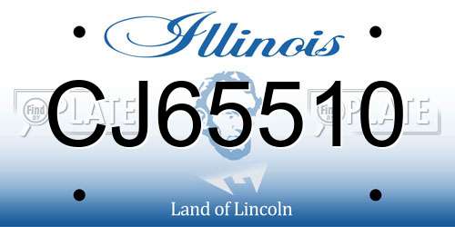 CJ65510 Illinois License Plate