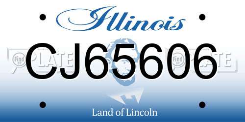 CJ65606 Illinois License Plate