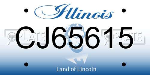 CJ65615 Illinois License Plate