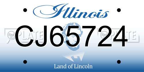 CJ65724 Illinois License Plate