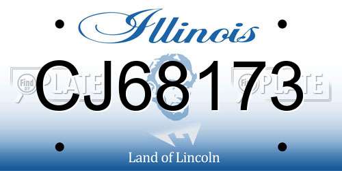 CJ68173 Illinois License Plate