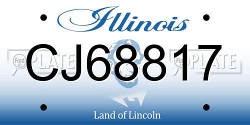 CJ68817 Illinois License Plate