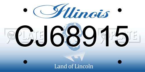 CJ68915 Illinois License Plate