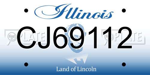 CJ69112 Illinois License Plate