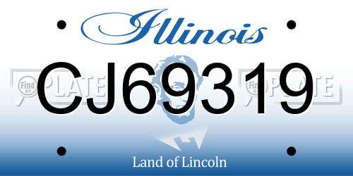 CJ69319 Illinois License Plate