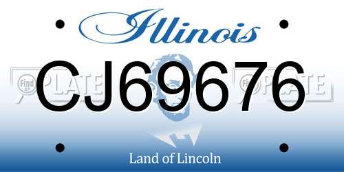 CJ69676 Illinois License Plate