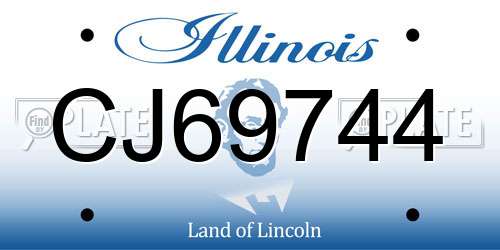 CJ69744 Illinois License Plate