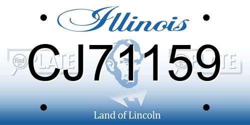 CJ71159 Illinois License Plate