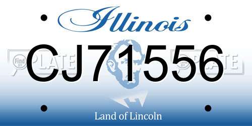 CJ71556 Illinois License Plate
