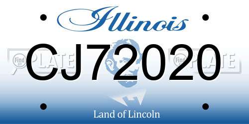 CJ72020 Illinois License Plate