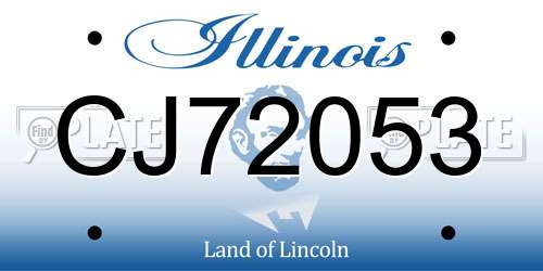 CJ72053 Illinois License Plate