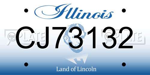 CJ73132 Illinois License Plate