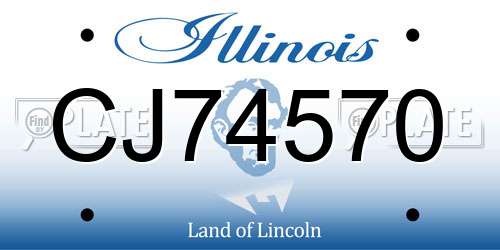 CJ74570 Illinois License Plate