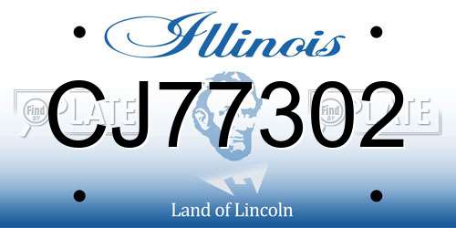CJ77302 Illinois License Plate
