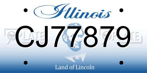CJ77879 Illinois License Plate