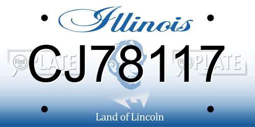 CJ78117 Illinois License Plate