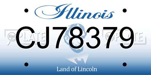 CJ78379 Illinois License Plate